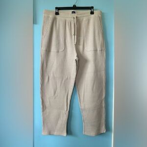XL Beige Gap Waffle-Knit Lounge Pants